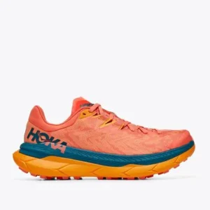 HOKA ONE TECTON X CAMELLIA/BLUE CORAL