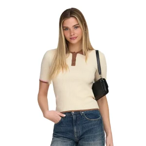 Only Meddi Life SS Contrast Polo Birch