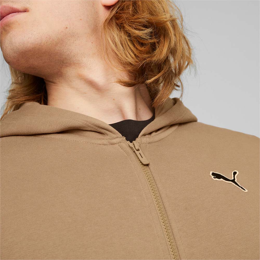 PUMA BETTER ESSENTIALS FULL ZIP HOODIE SAND