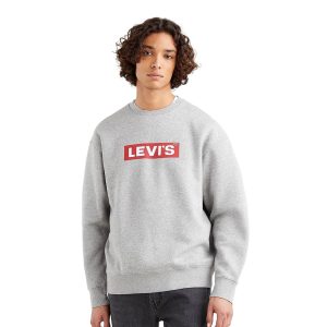 Levis T3 Relaxed Graphic Crew Sweatshirt Chisel Grey Heather