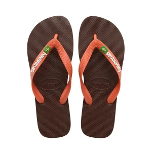 Havaianas Brasil Logo Dark Brown/Ceramic
