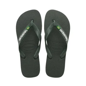 Havaianas Brasil Logo Green Olive/Green Olive