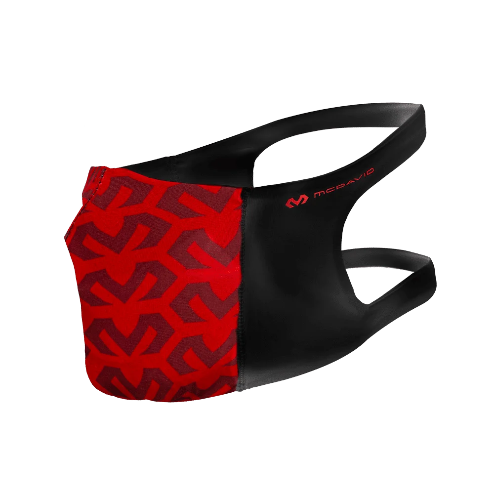 MCDAVID SPORT FACE MASK BLACK/RED SWIRL - Image 2