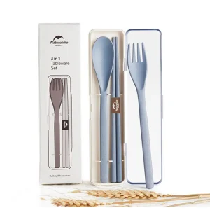 Conjunto de Talheres Naturehike Fibra de Trigo