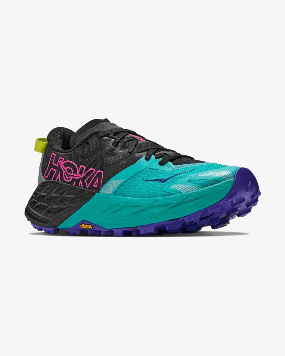 HOKA TRAIL SPEEDGOAT 7 W BLACK/ELECTRIC AQUA - Image 7
