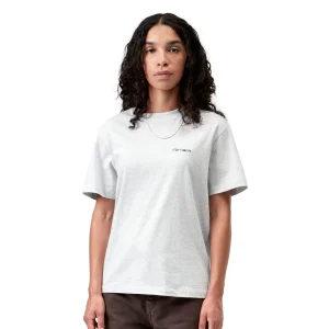 Carhartt WIP W S/S Script Embroidery T-Shirt Ash Hunter