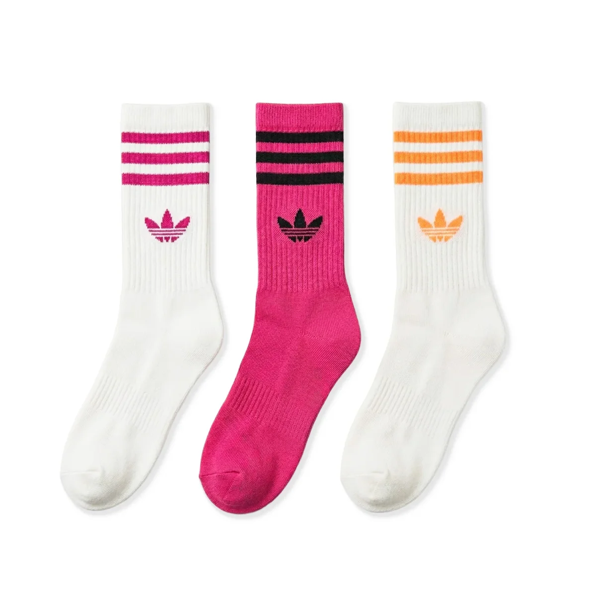 Adidas Originals 3S Crew S 3P Off White/Shock Pink