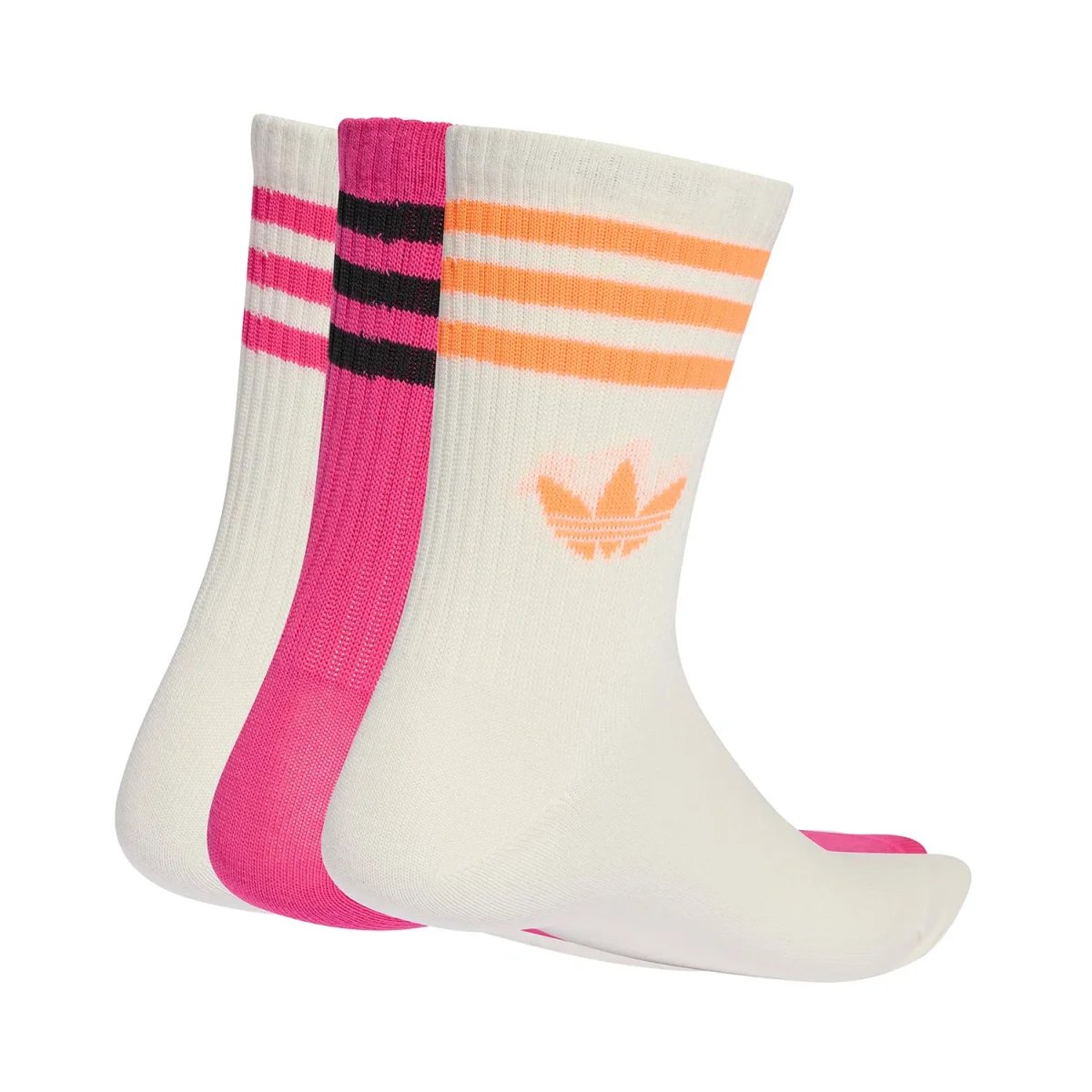 Adidas Originals 3S Crew S 3P Off White/Shock Pink - Image 4