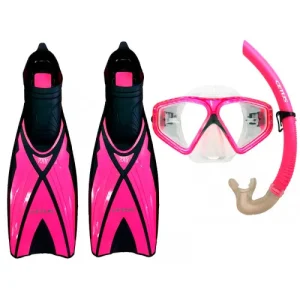 Kit Mergulho Triplo PVC Adulto Feminino CETUS