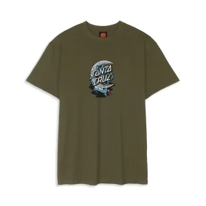 Santa Cruz Crescent Bone Hand T-Shirt Uniform Green