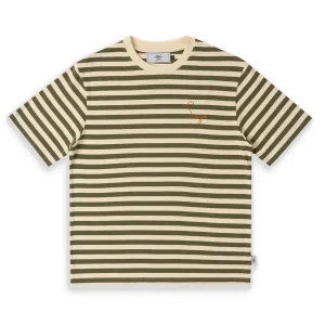 Sanjo Stripes 80 T-Shirt Khaki Ecru