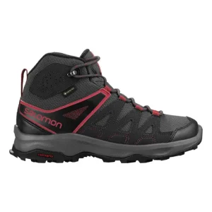Bota Salomon Sidley Mid GTX Feminino Preto/Vermelho