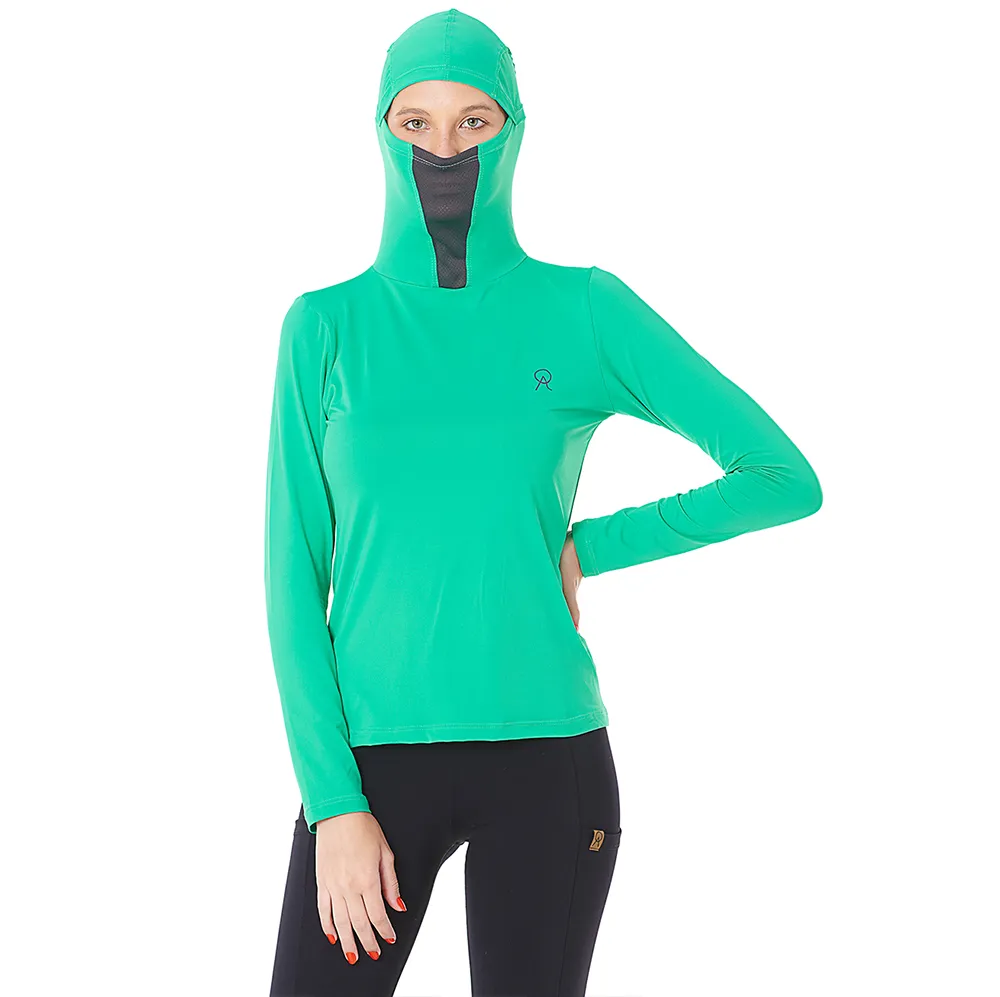Camiseta Oro Ninja ML UV50 FEM Verde Claro