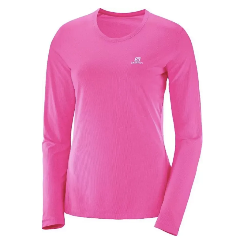 Camiseta Salomon Sonic LS UV Fem Super Pink - Image 2