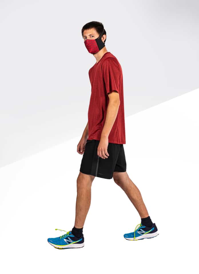 MCDAVID SPORT FACE MASK BLACK/RED SWIRL - Image 3