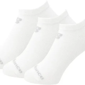 NEW BALANCE COTTON FLAT KNIT NO SHOW SOCKS 3/PACK WHITE