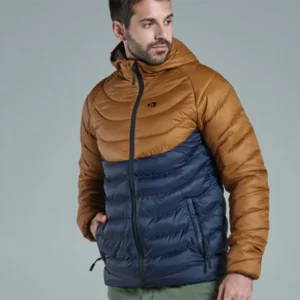 Jaqueta Galápagos Puffer Fur Seal Ocre/Azul Marinho Unisex
