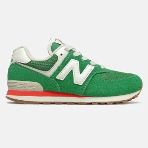 NEW BALANCE 574 VARSITY GREEN WITH GHOST PEPPER