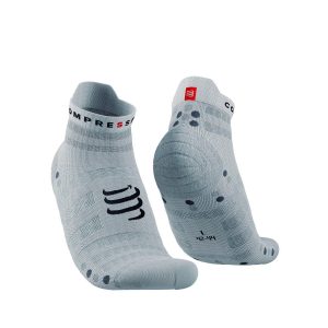 COMPRESSPORT PRO RACING SOCKS V4 ULTRALIGHT RUN LOW WHITE