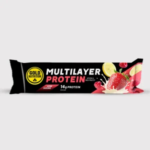 GOLD NUTRITION MULTILAYER PROTEIN BAR RED FRUI/LEMON