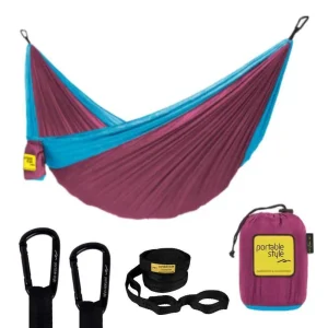 Rede Descanso Portable Style Individual com Cinta Roxo