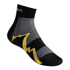 LA SPORTIVA SHORT DISTANCE SOCKS BLACK/YELLOW