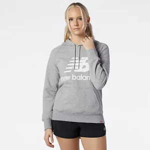 NEW BALANCE ESSENTIALS PULLOVER HOODIE ATHLETIC GREY